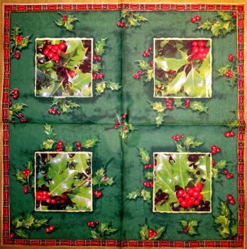 052 Christmas Flowers - 3-ply (cream) - Ihr